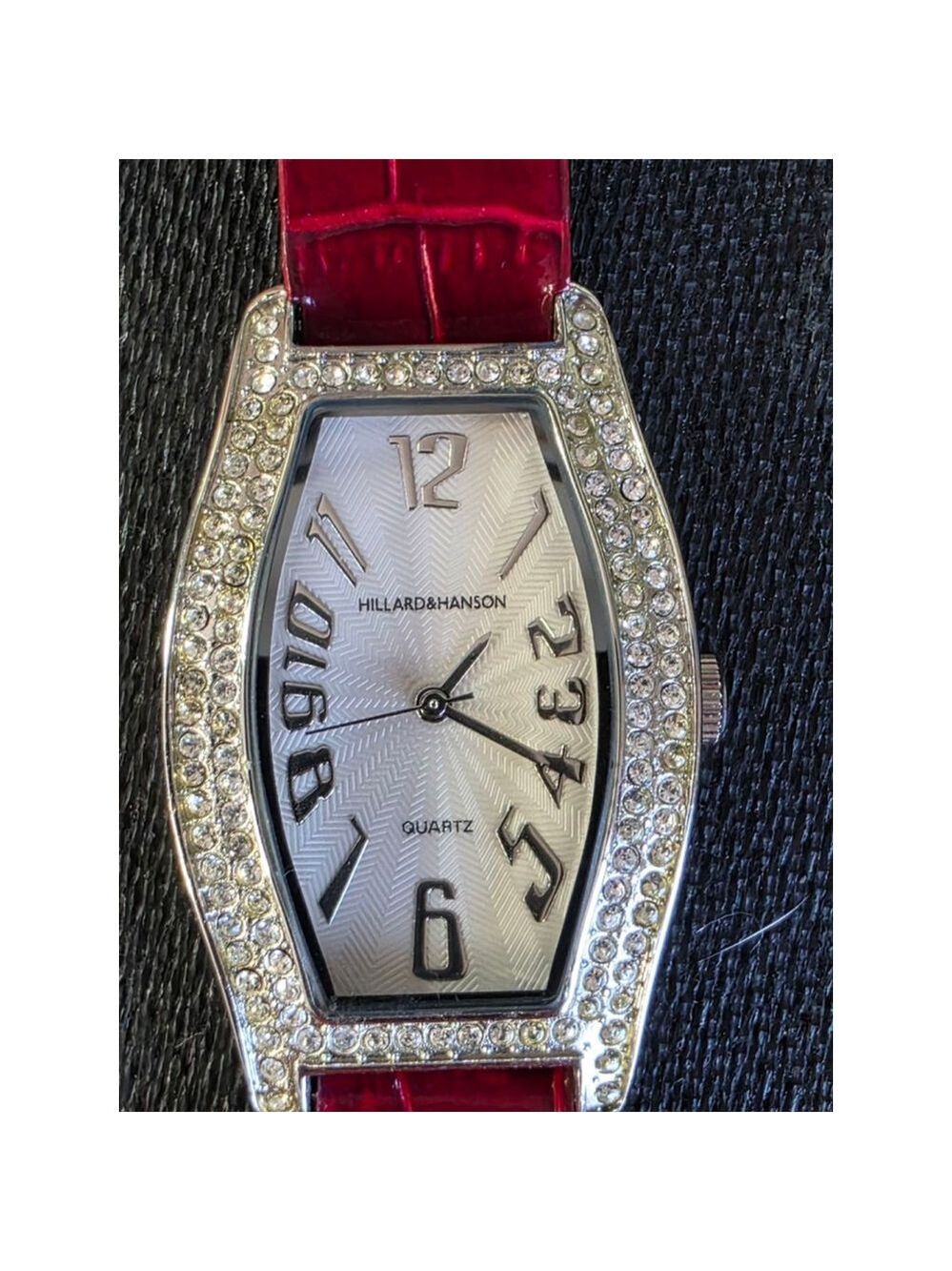 Women's HILLARD&HANSON One Size Red Silver Watch